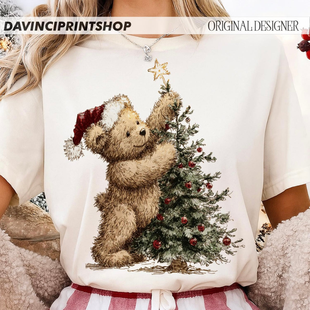 CHRISTMAS TEDDY (SHOPPE SAMPLE)