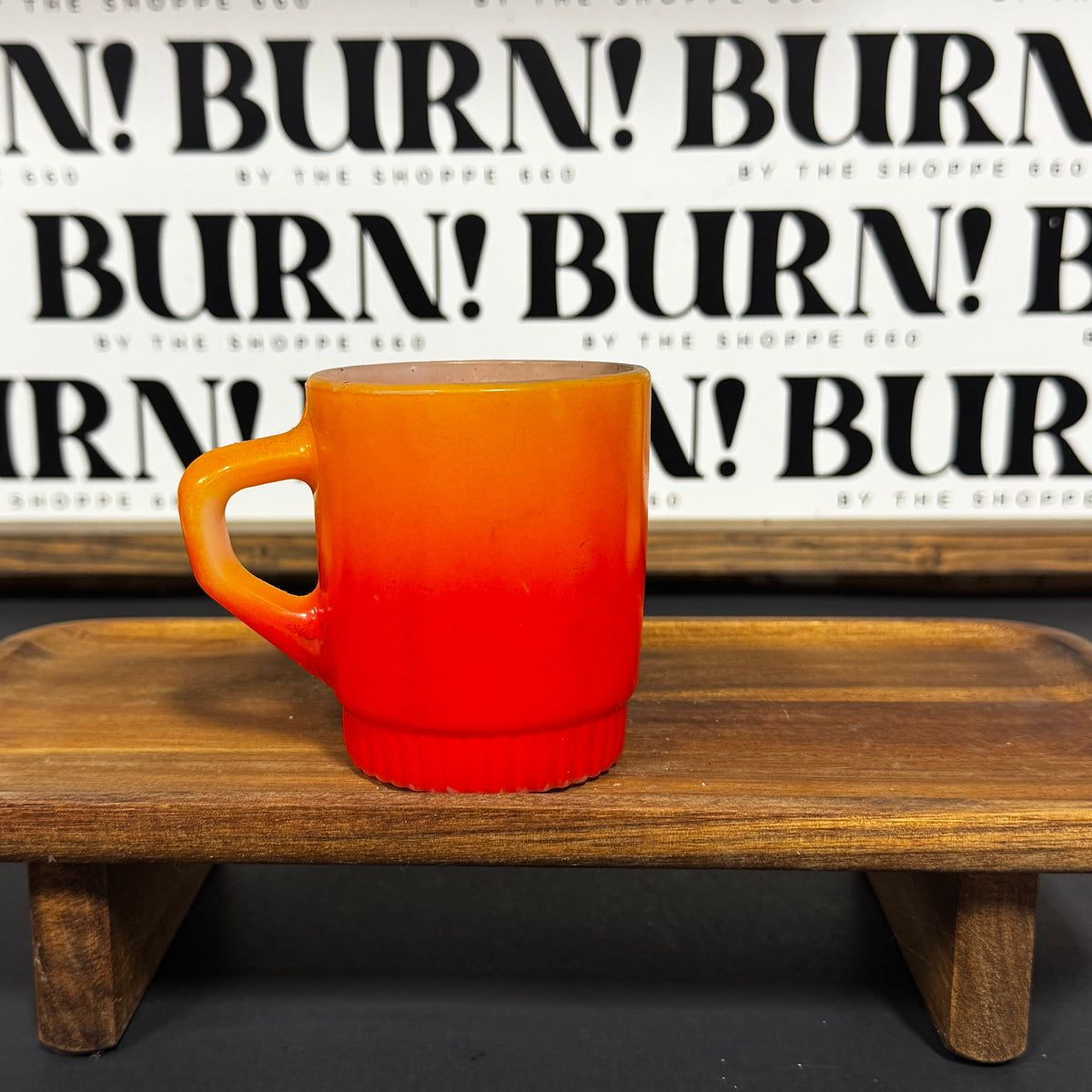 VINTAGE ORANGE MUG {THRIFTY FLAMES}