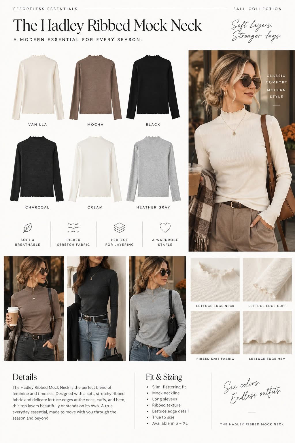 THE HADLEY RIBBED MOCKNECK (PREORDER 9/26)