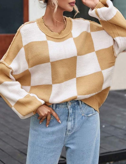 THE CHECKERED SWEATER (PREORDER 8/15)
