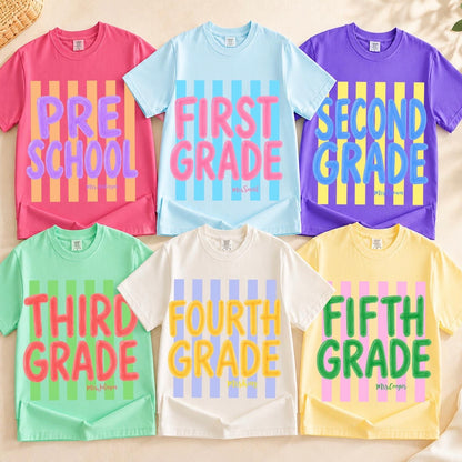 CUSTOM TRENDY GRADES + TEACHER NAME (BACK TO SCHOOL SHOPPE DROP)