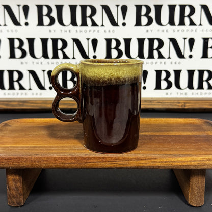 DOUBLE BROWN MUG {THRIFTY FLAMES}