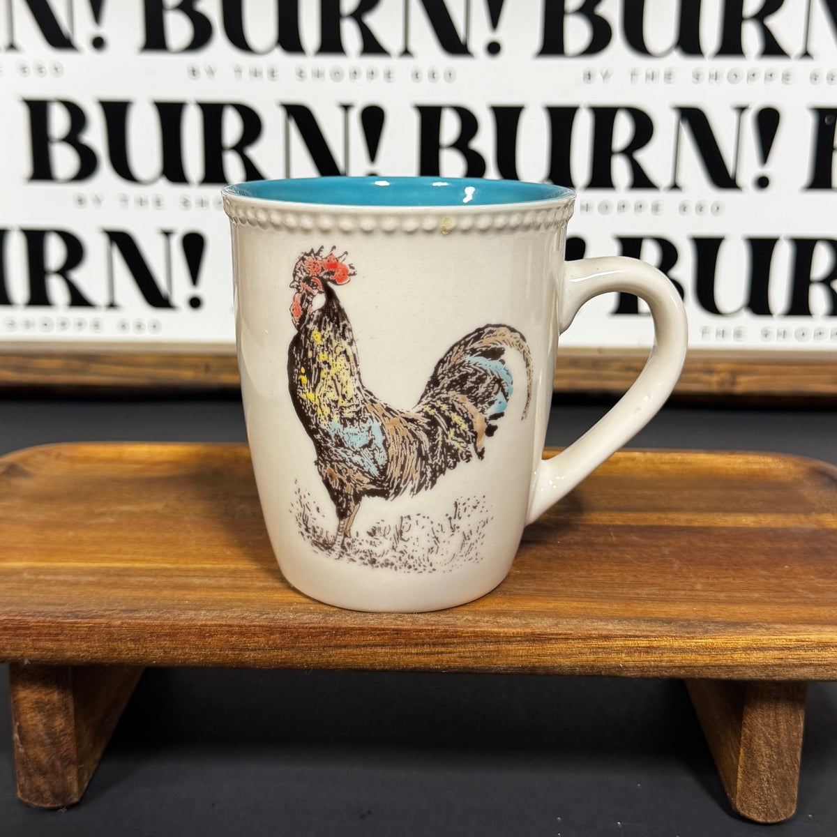 ROOSTER MUG {THRIFTY FLAMES}