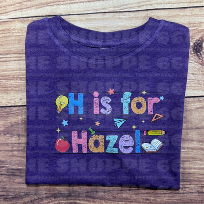 CUSTOM LETTER IS FOR NAME