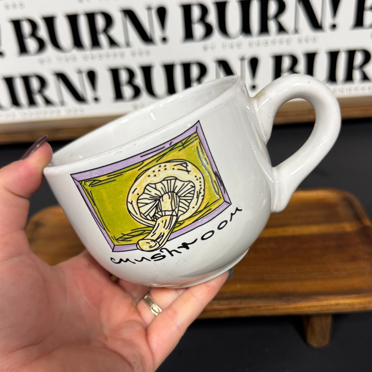 MUSHROOM MUG {THRIFTY FLAMES}