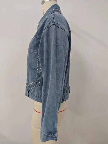 STUDDED JEAN JACKET (PREORDER 8/8)