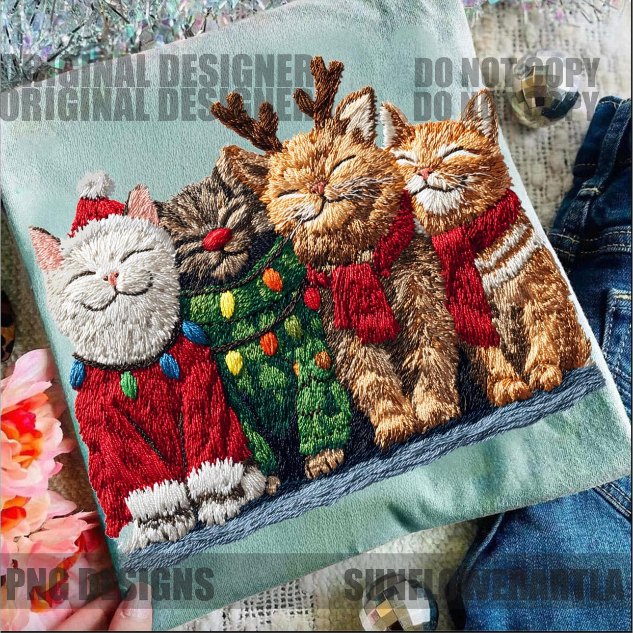 CHRISTMAS CATS (SHOPPE SAMPLE)