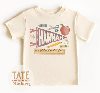 CUSTOM NAME PENNANT (BACK TO SCHOOL SHOPPE DROP)
