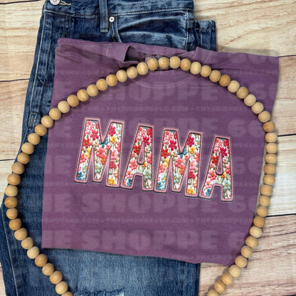 (FAUX EMBROIDERED) FLORAL MAMA
