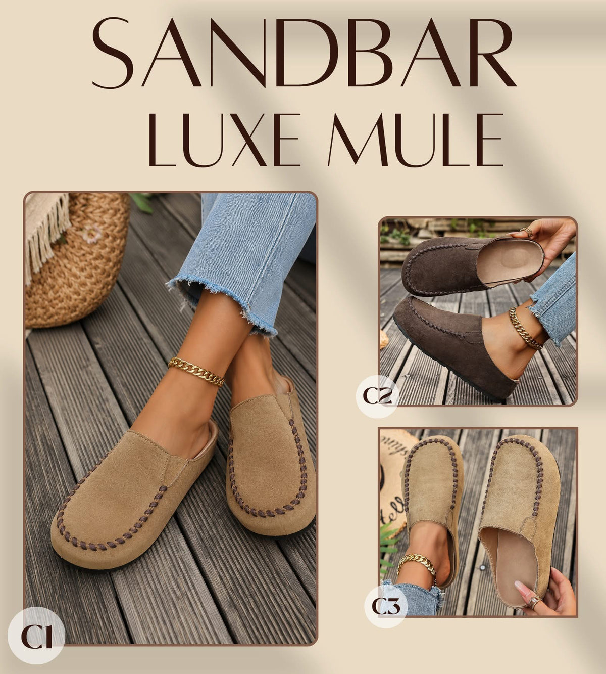 THE SANDBAR LUXE MULES (PREORDER 9/26)