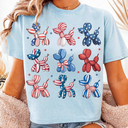 RED, WHITE, & BLUE BALLOON DOGS (SHOPPE SCORE)