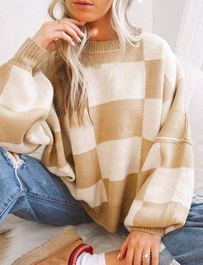 THE CHECKERED SWEATER (PREORDER 8/15)