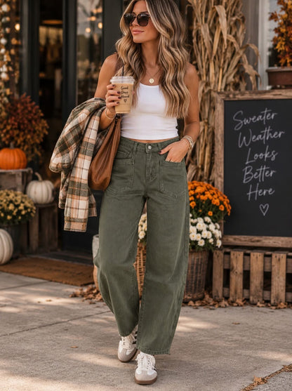 THE MAREN BARREL LEG PANTS (PREORDER 9/26)