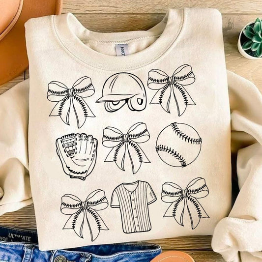 BOWS & BASEBALL COLLAGE (SHOPPE SAMPLE)