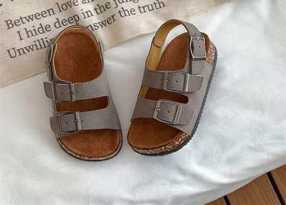 DOUBLE BUCKLE KIDS SANDALS (PREORDER 6/27)