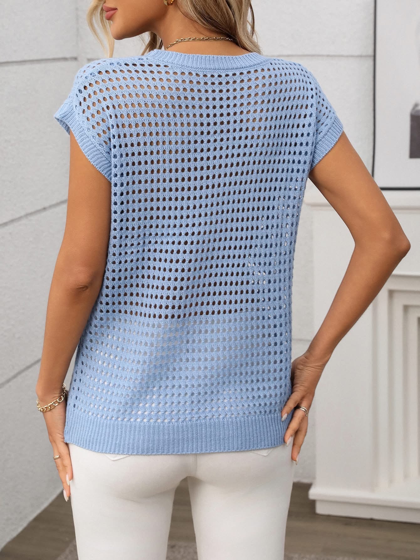 THE BRIELLE OPEN-KNIT SWEATER (PREORDER 6/27)
