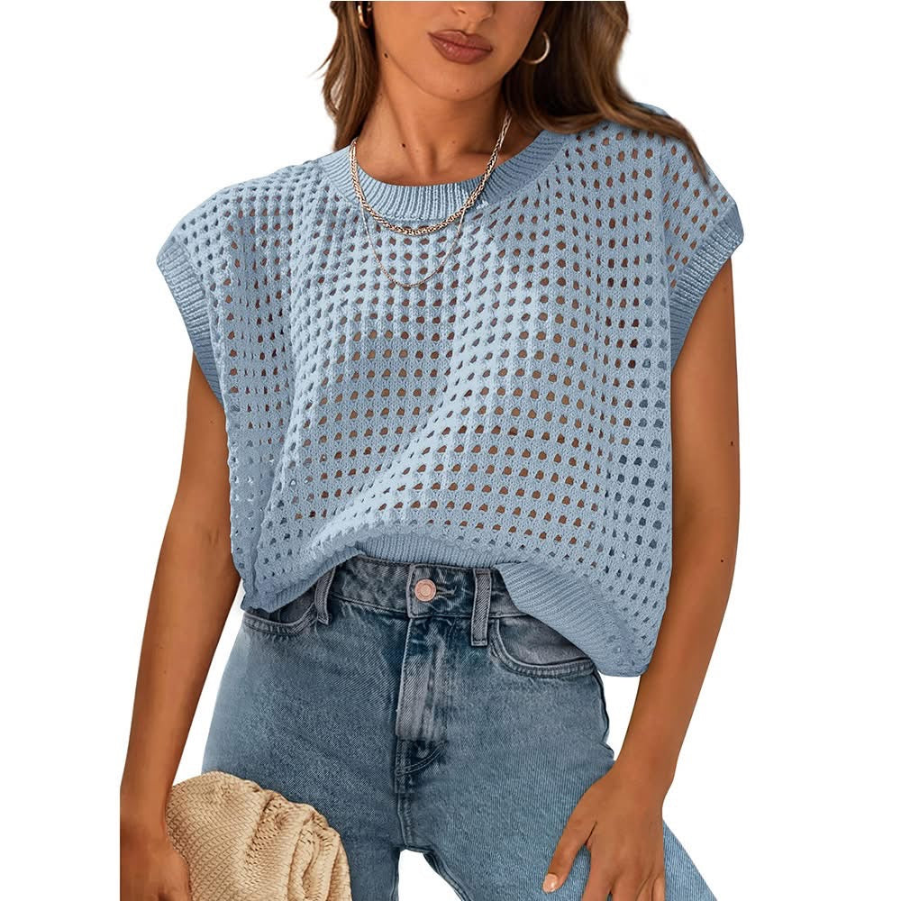 THE BRIELLE OPEN-KNIT SWEATER (PREORDER 6/27)