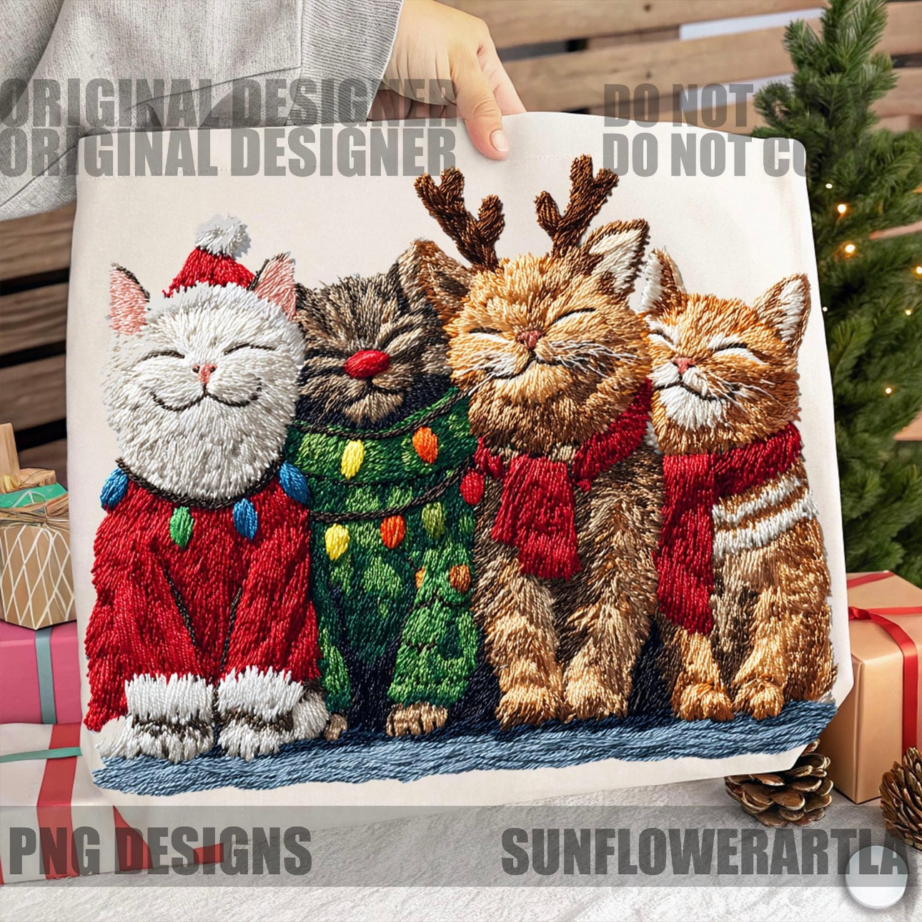 CHRISTMAS CATS (SHOPPE SAMPLE)