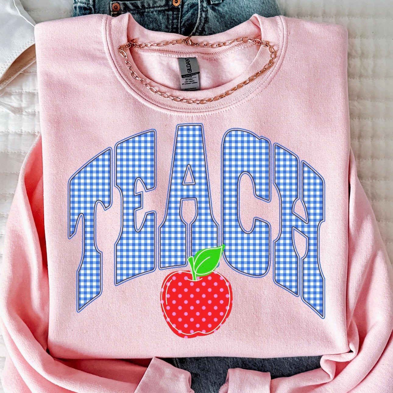 BLUE GINGHAM SCHOOL STAFF (BACK TO SCHOOL SHOPPE DROP)