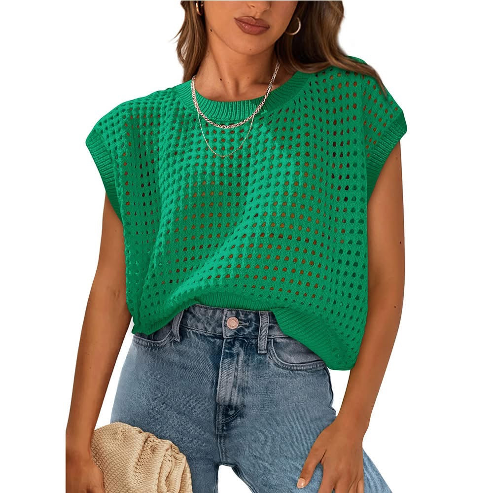 THE BRIELLE OPEN-KNIT SWEATER (PREORDER 6/27)