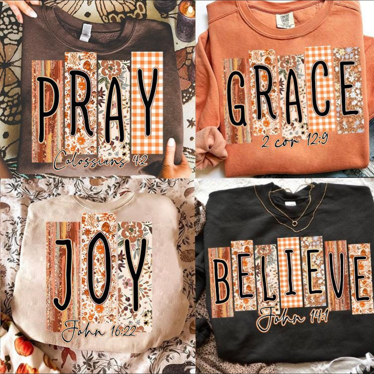 FALL PATCHWORK PRAY, GRACE, JOY, OR BELIEVE